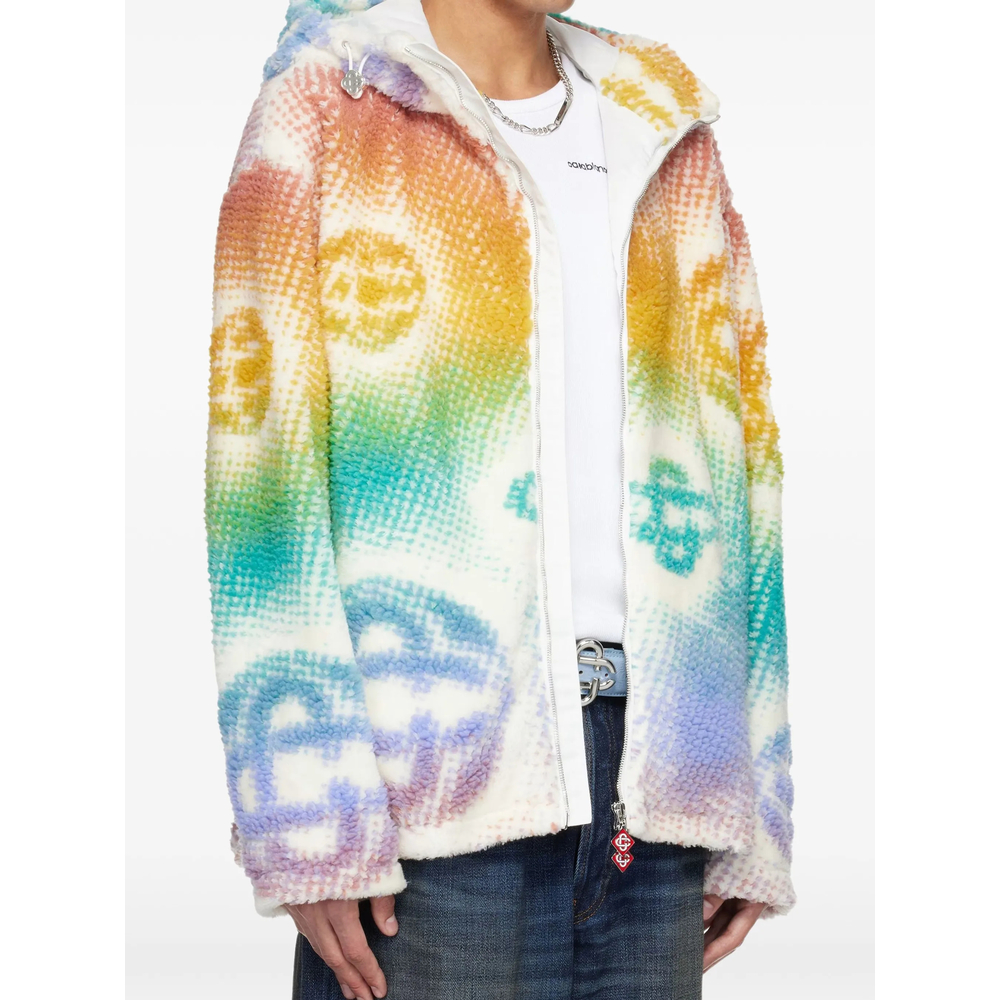 Halftone Monogram Hooded Jacket