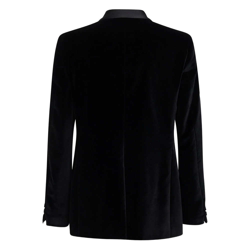 Single-Breasted Satin-Collar Cotton Jacket