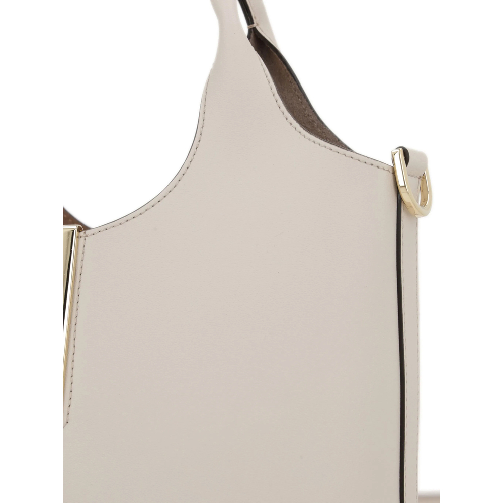 Mini Tote Shopping Bag In Leather