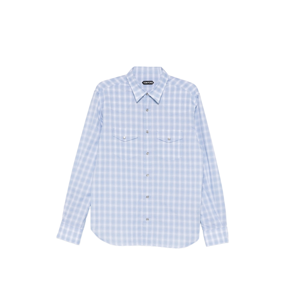 Tom Ford Check Snap-button Shirt