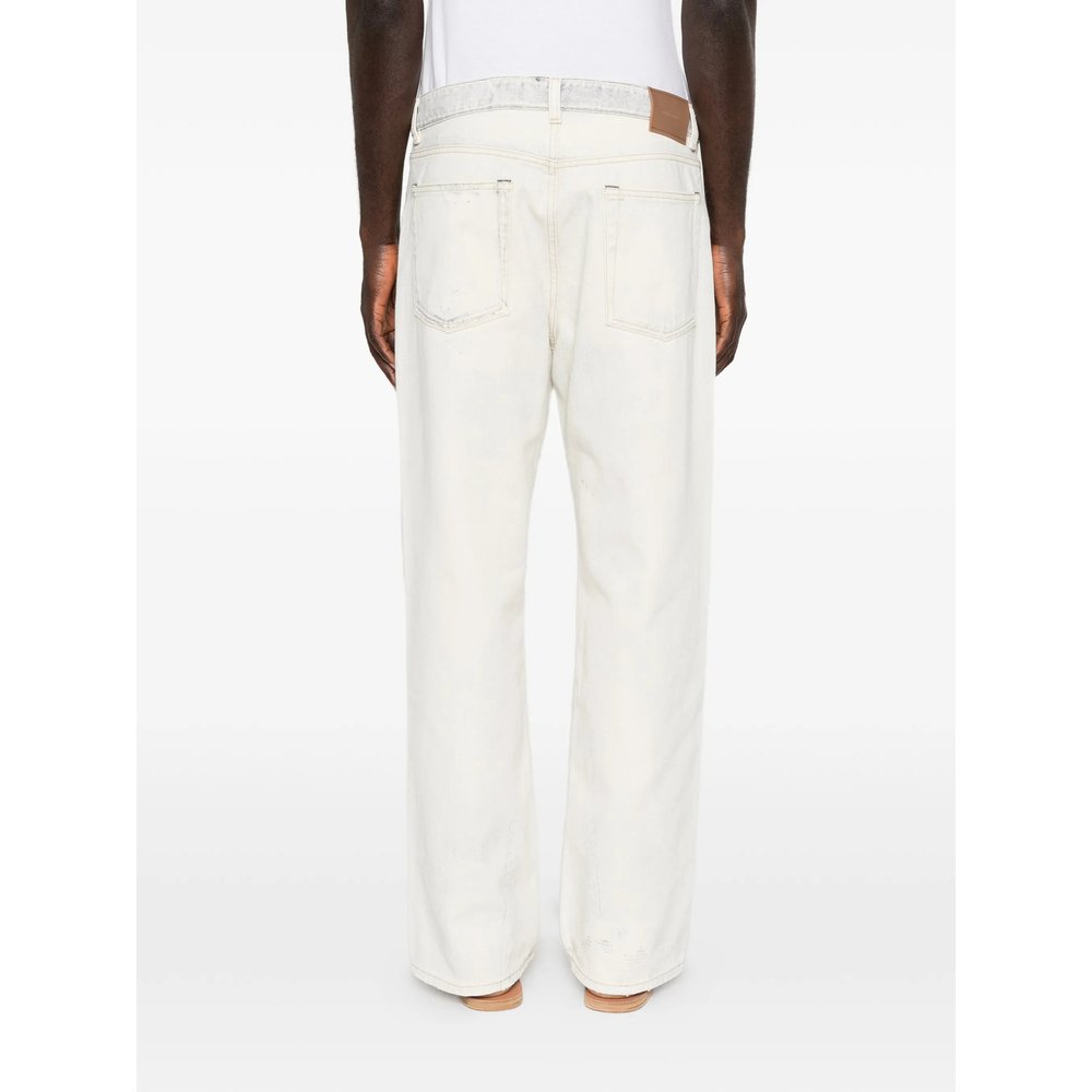 Third Cut Wide-Leg Distressed Jeans