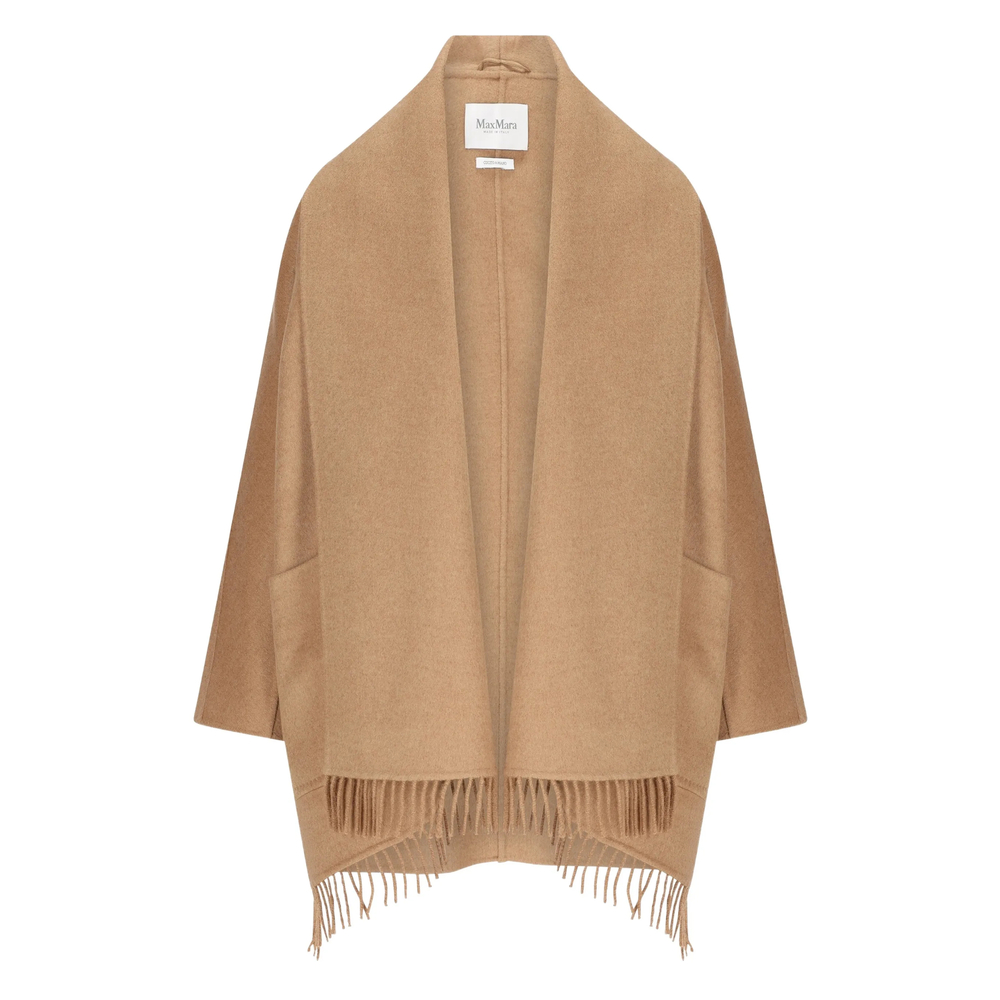 Max Mara Abilita Fringed Long-sleeve Coat