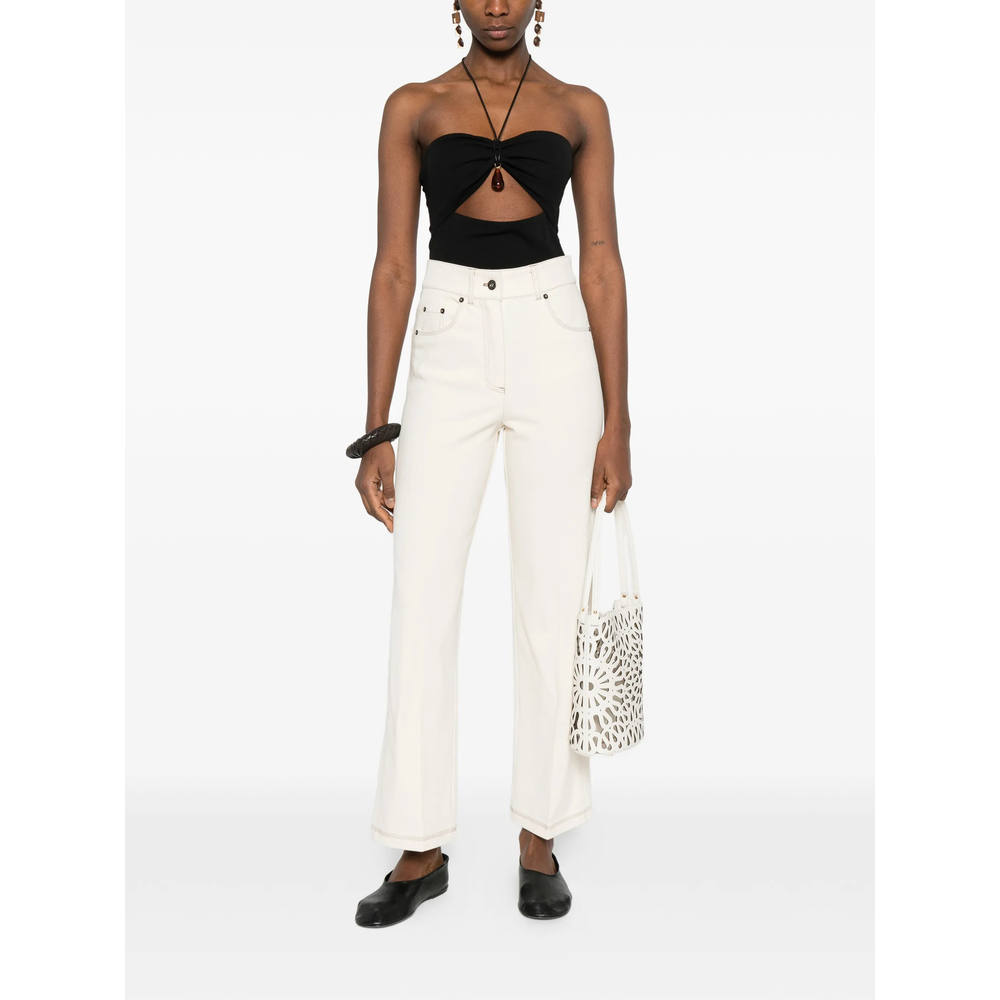 Straight Leg Seam Jeans
