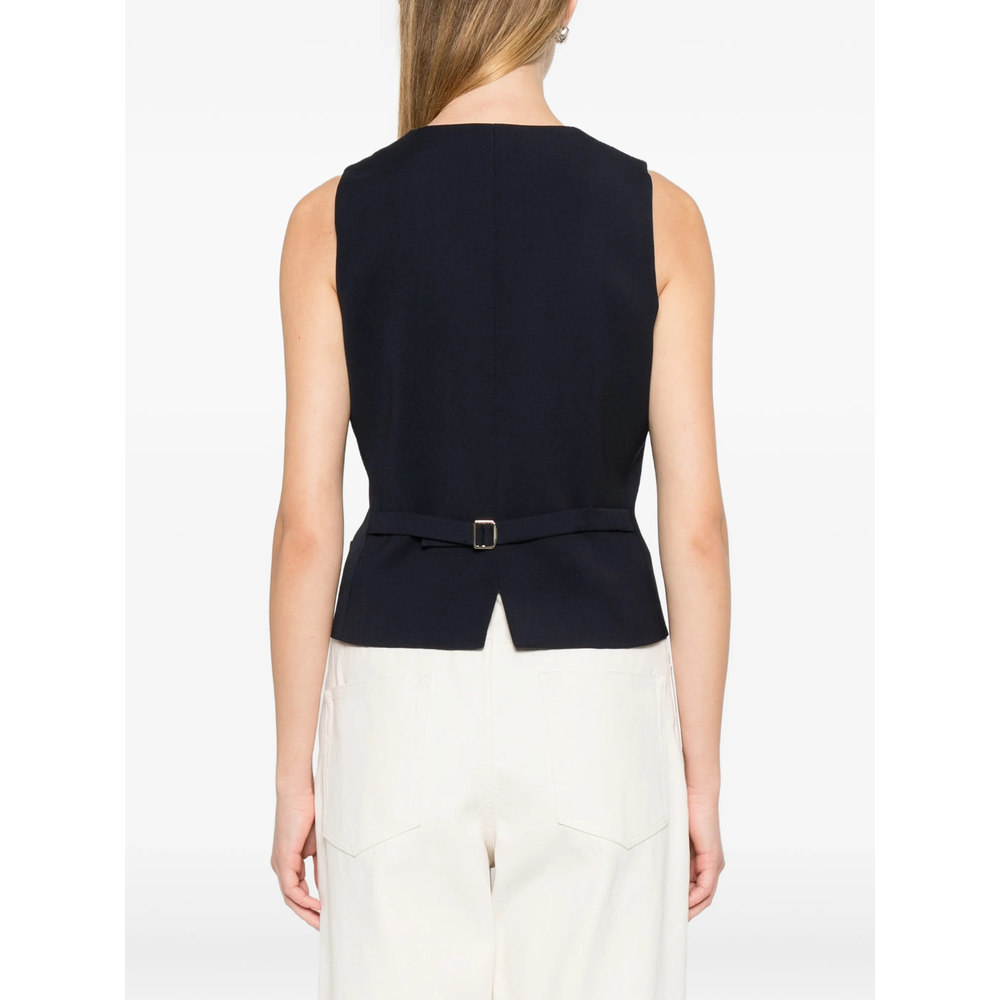 Studio Buttoned V-Neck Gilet