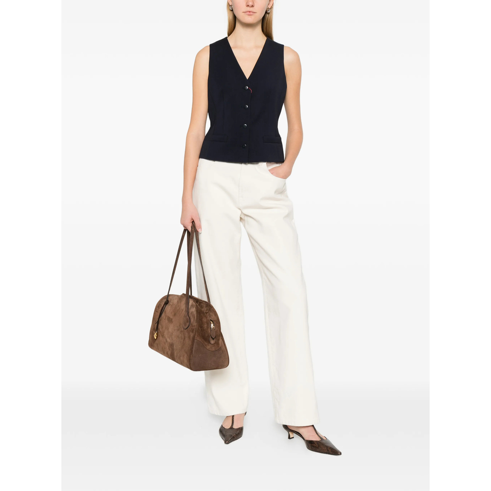 Studio Buttoned V-Neck Gilet