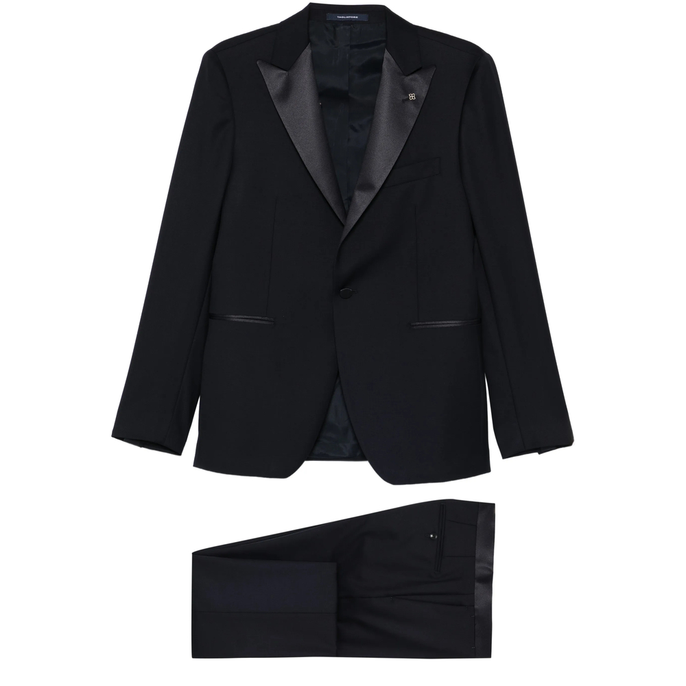 Tagliatore Satin-trim Suit