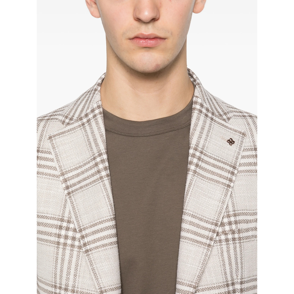 Checked Single-Breasted Blazer