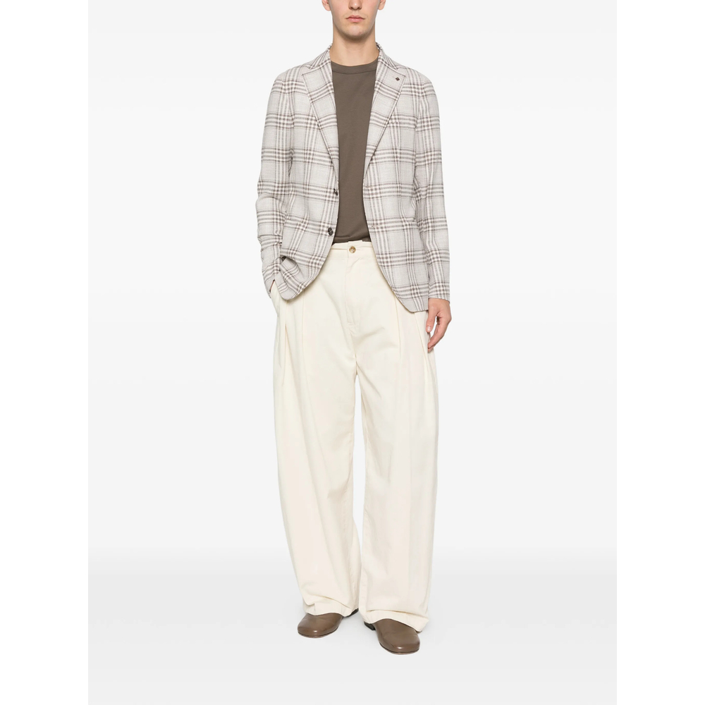 Checked Single-Breasted Blazer
