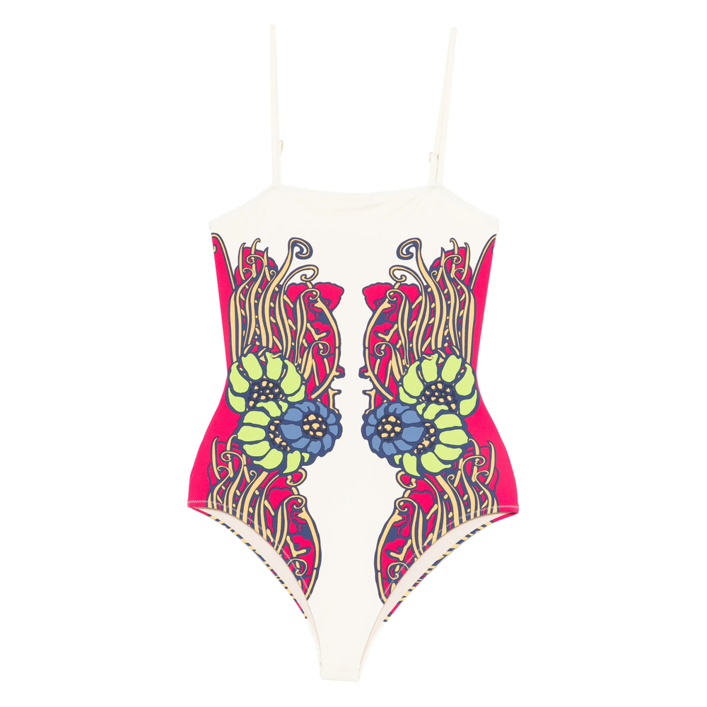 La Doublej Floral Print Swimsuit