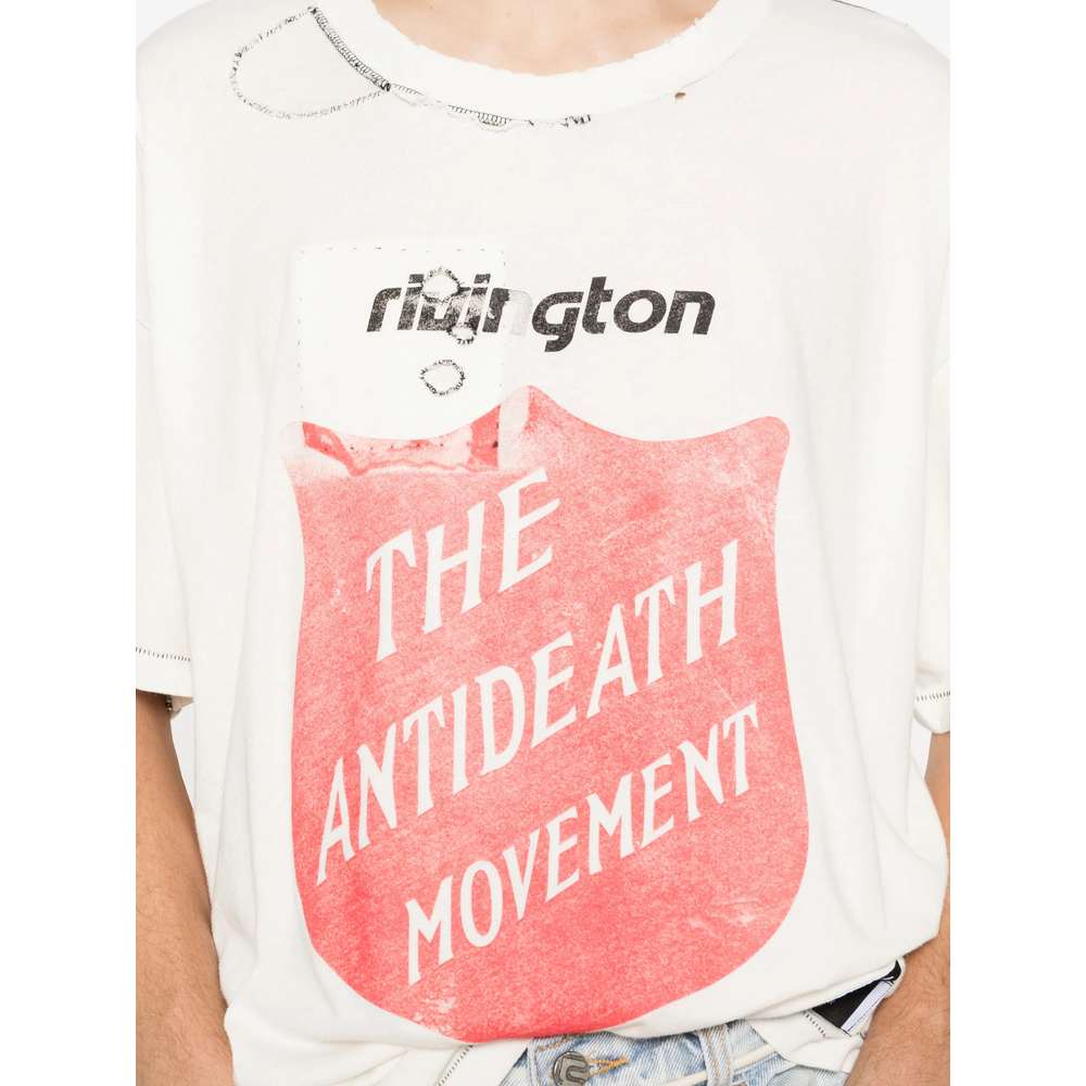 Graphic-Print Distressed T-Shirt