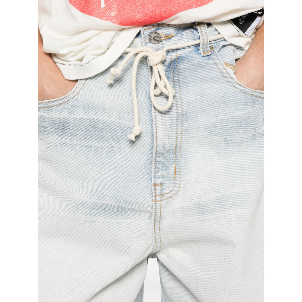 Bleached Drawstring Jeans