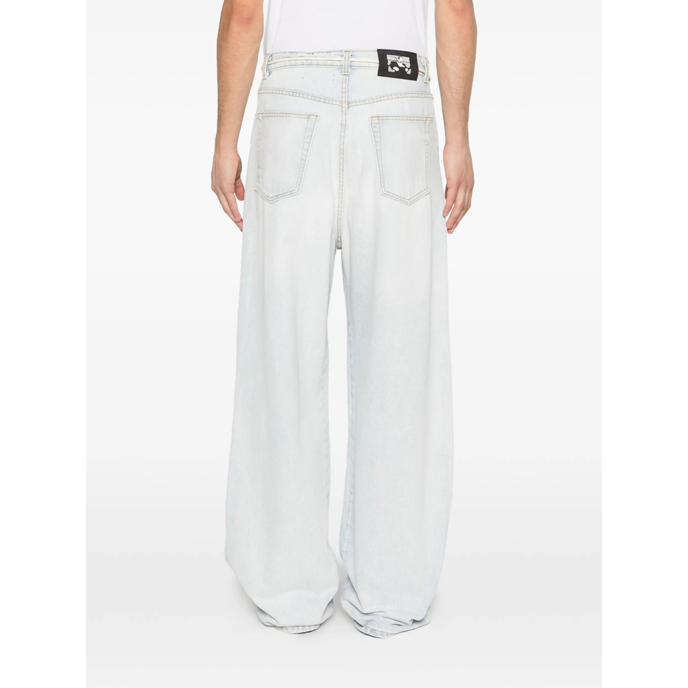 Bleached Drawstring Jeans