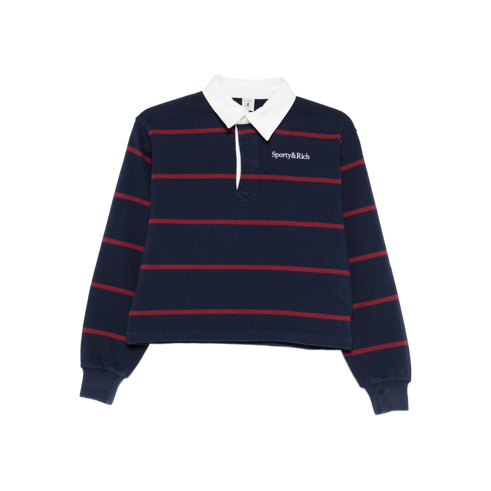 Sporty & Rich Striped Polo Top