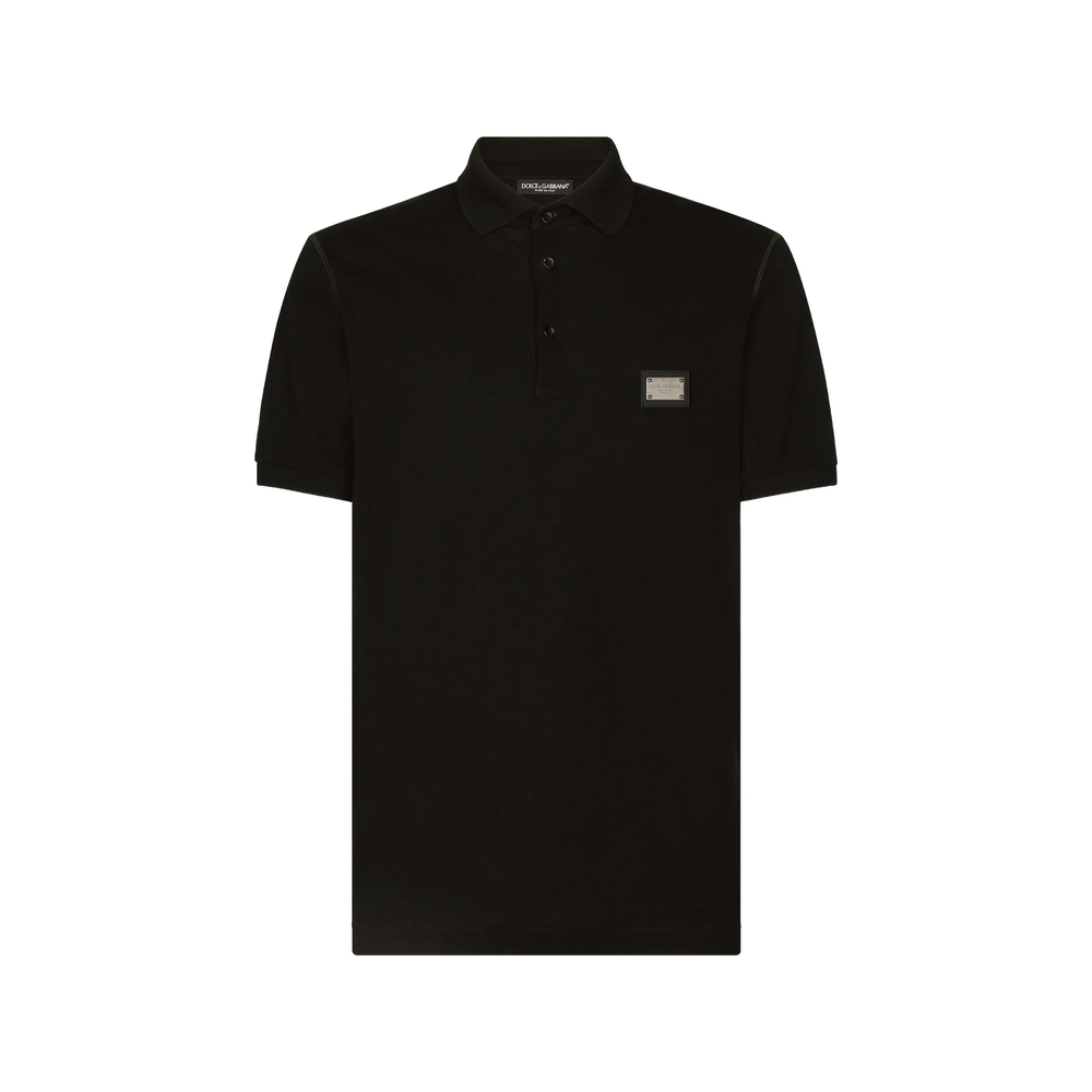Dolce & Gabbana Cotton Piqué Polo-shirt With Branded Tag