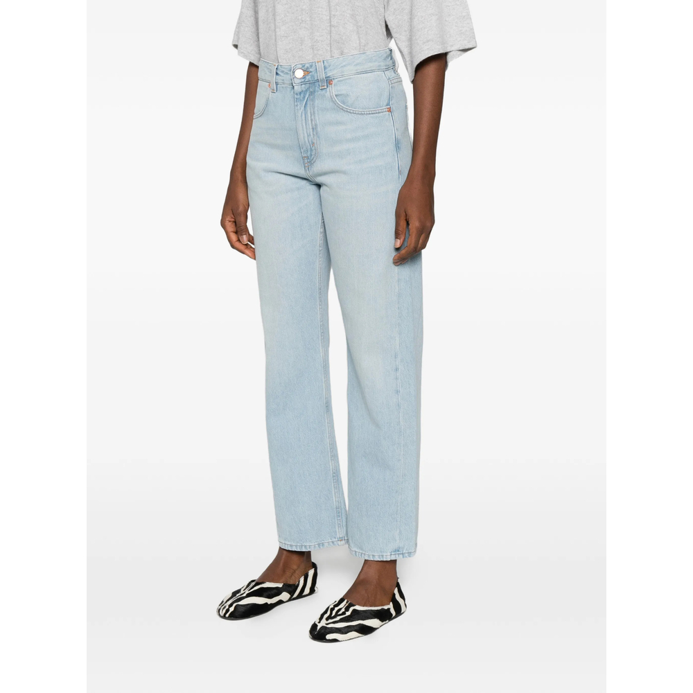 Button-Up Straight Jeans