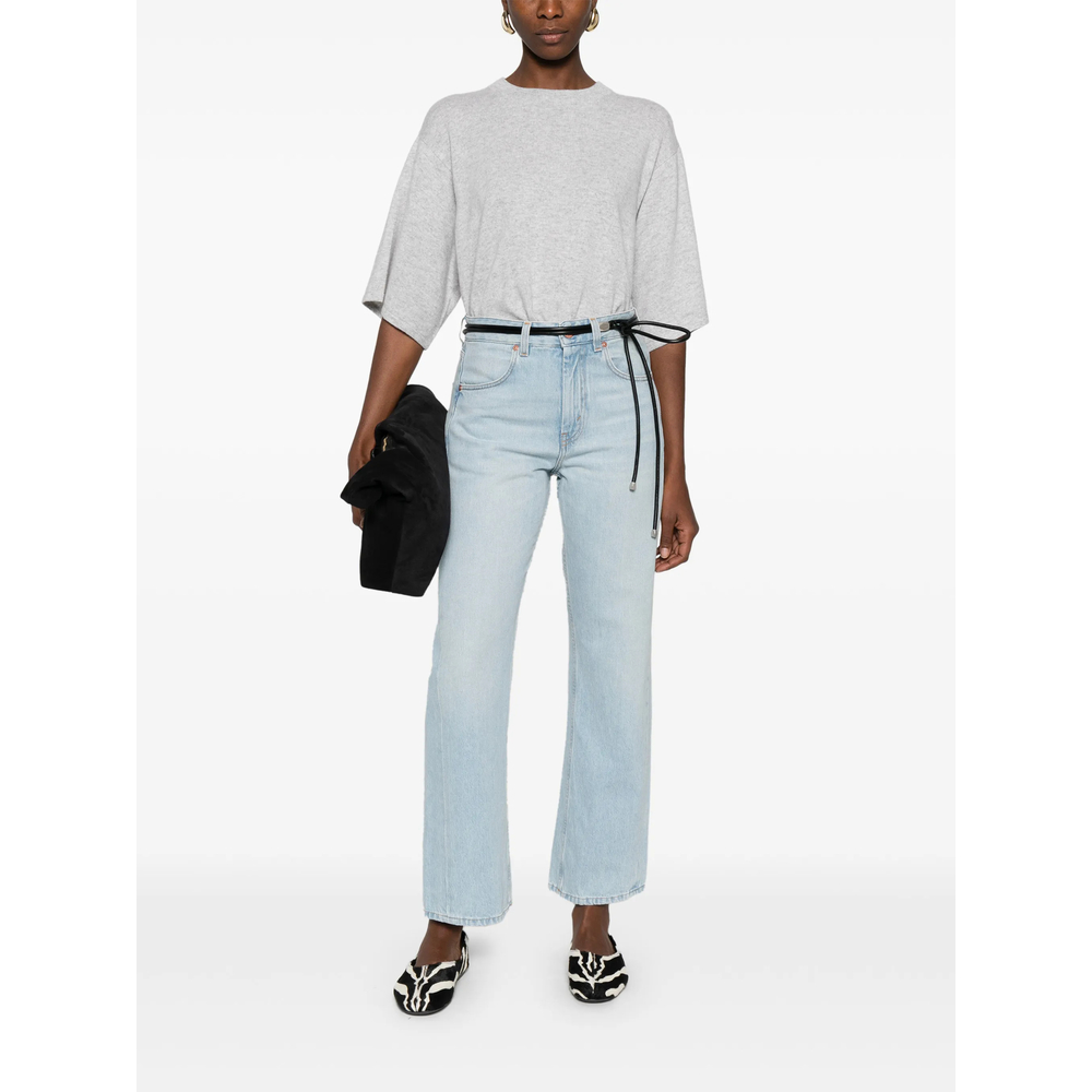 Button-Up Straight Jeans