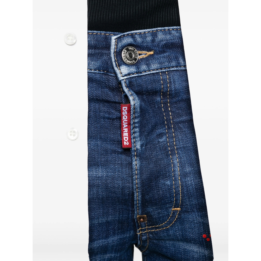 Skater Distressed Paint Jeans