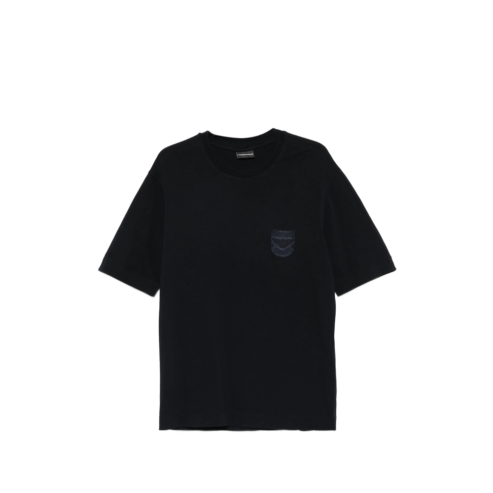 Emporio Armani Heavy Jersey T-shirt With Shield Embroidery
