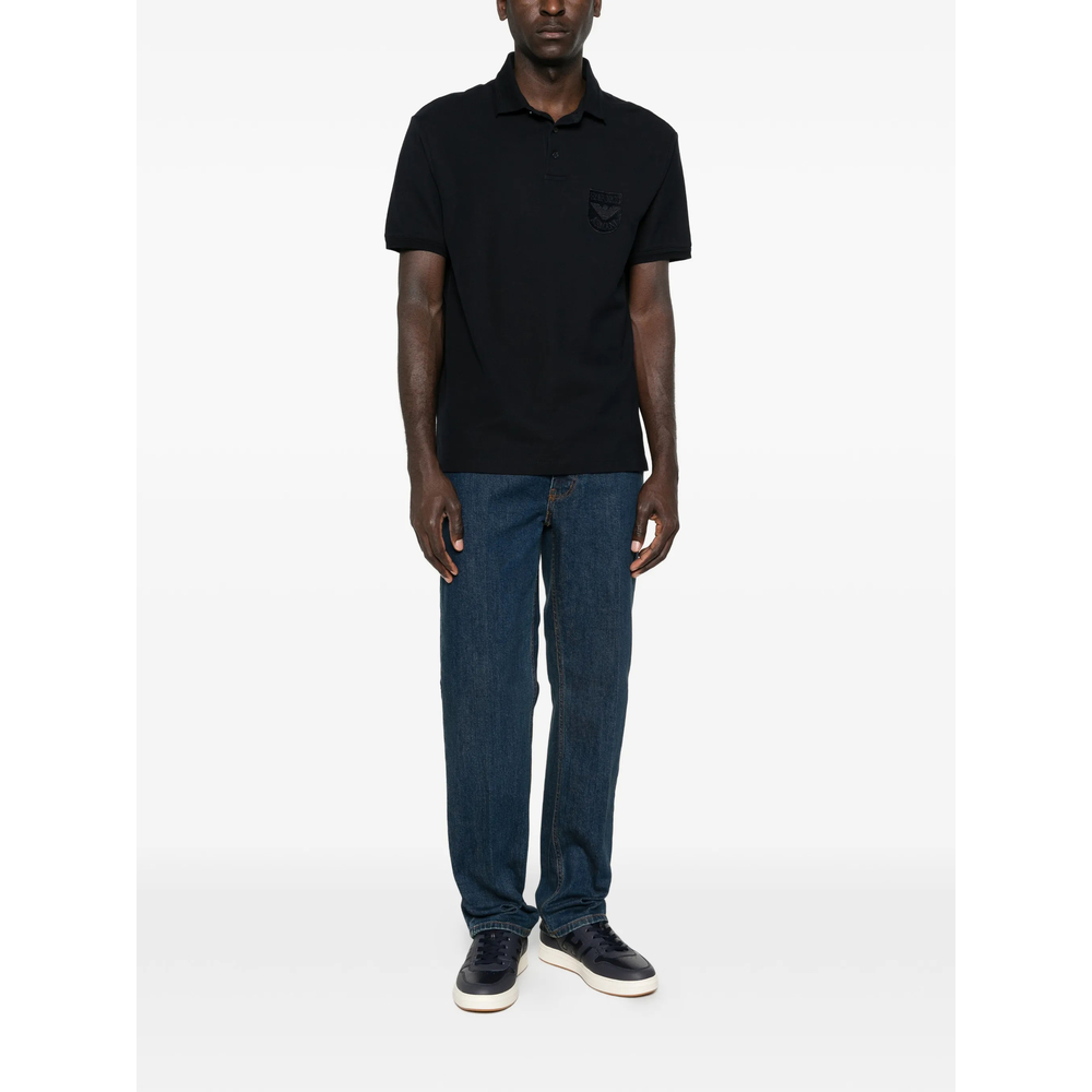 Emporio Armani Logo-Patch Polo Shirt