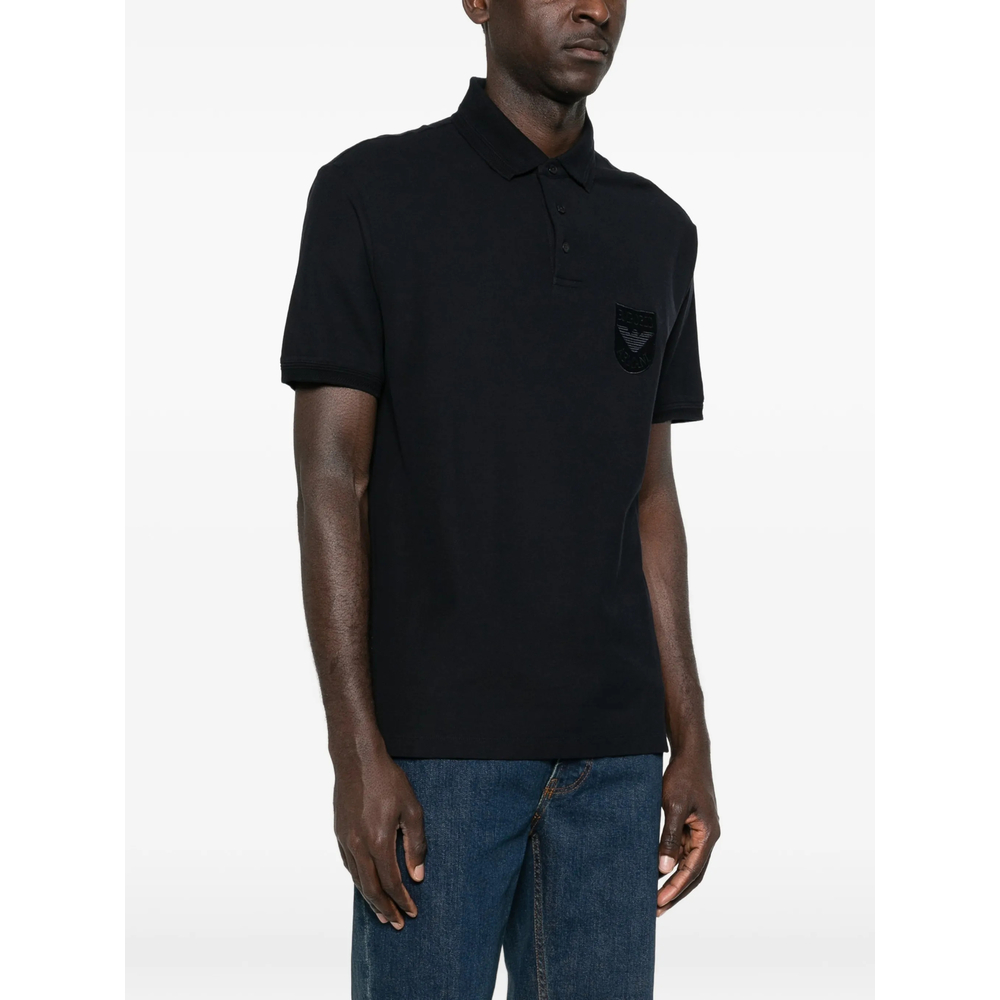 Emporio Armani Logo-Patch Polo Shirt