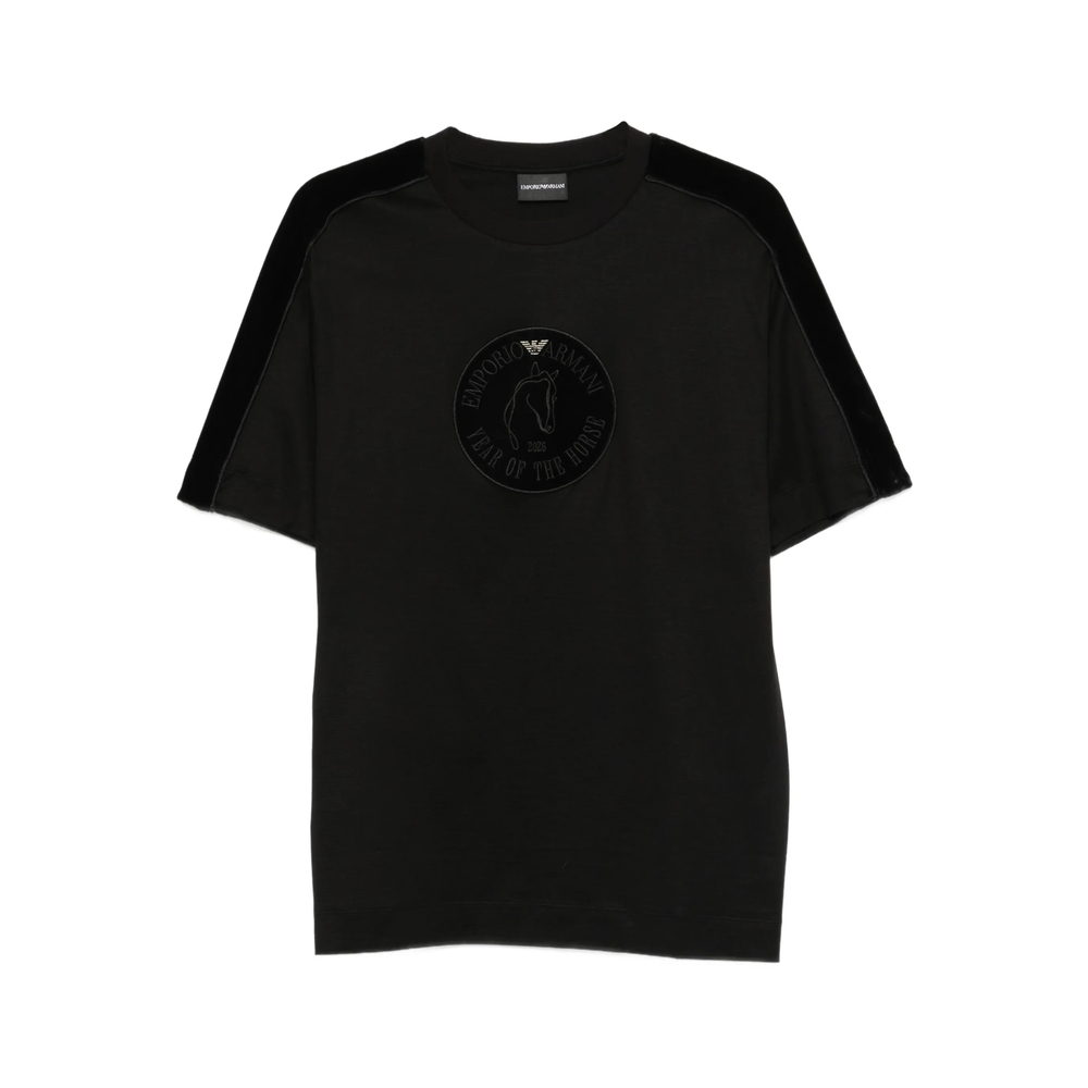 Emporio Armani Velvet-panel T-shirt