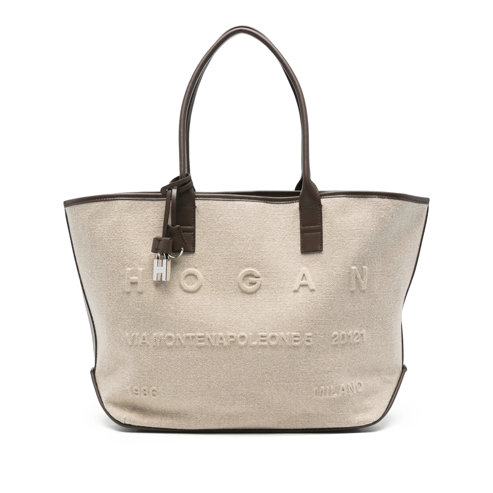 Hogan Embossed-logo Padlock Tote Bag