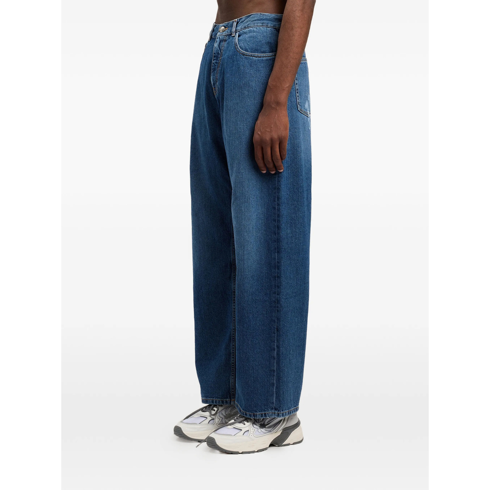 Curved Logo Denim Jeans