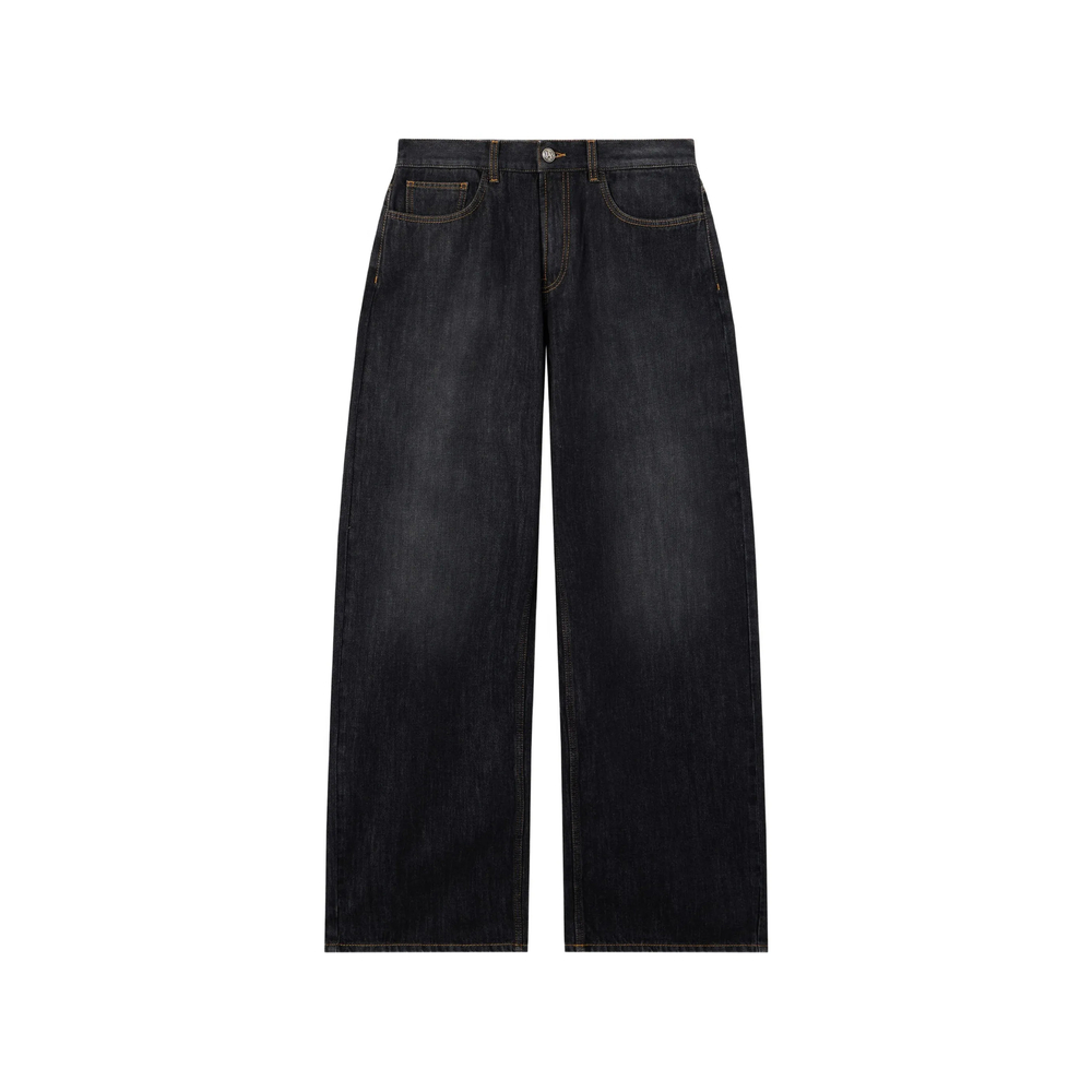 Palm Angels Curved Logo Denim Jeans