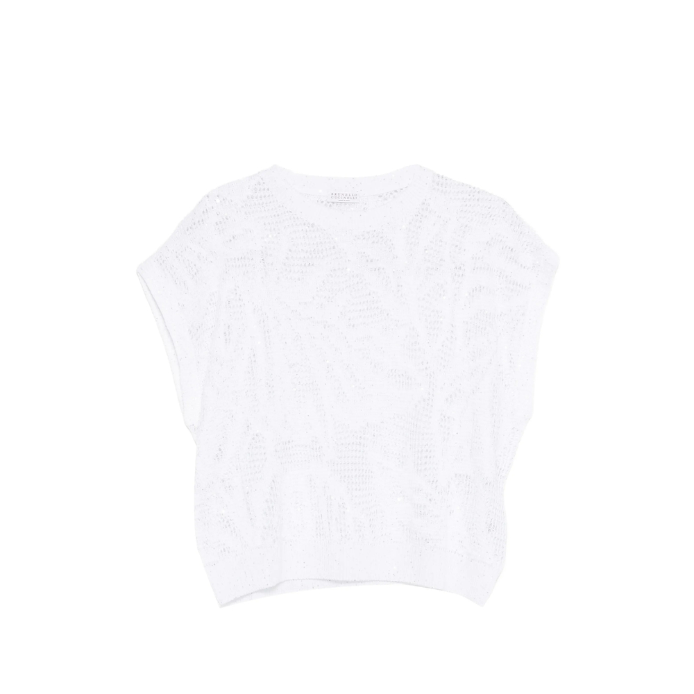 Brunello Cucinelli Knit T-shirt In White