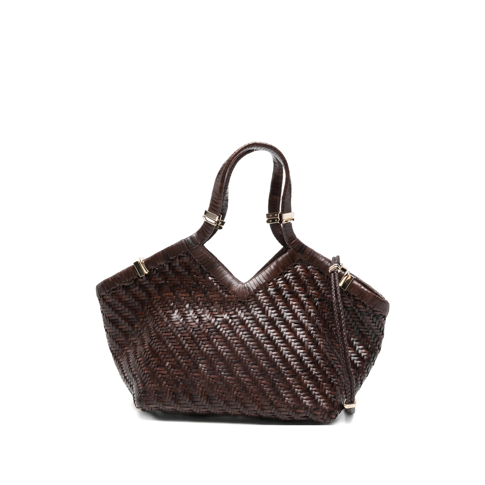 Benedetta Bruzziches Woven Leather Tote Bag