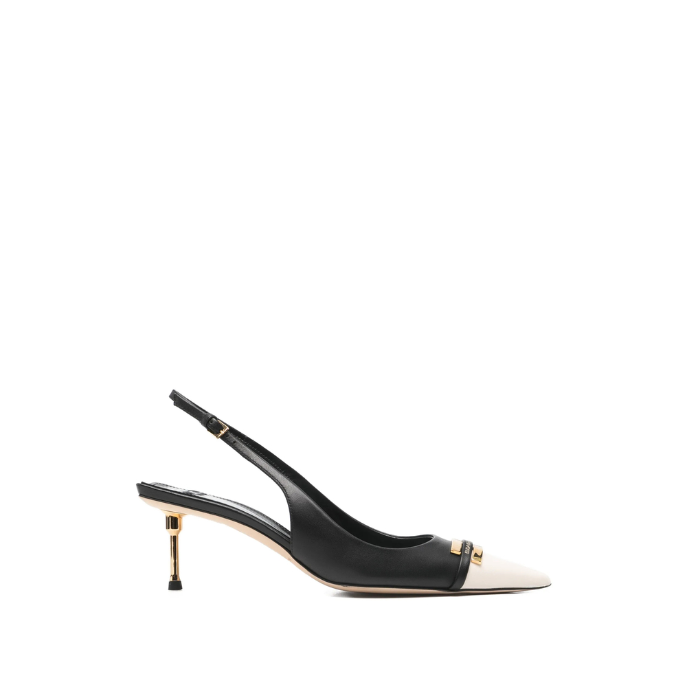 Elisabetta Franchi Two-colour Leather Slingbacks