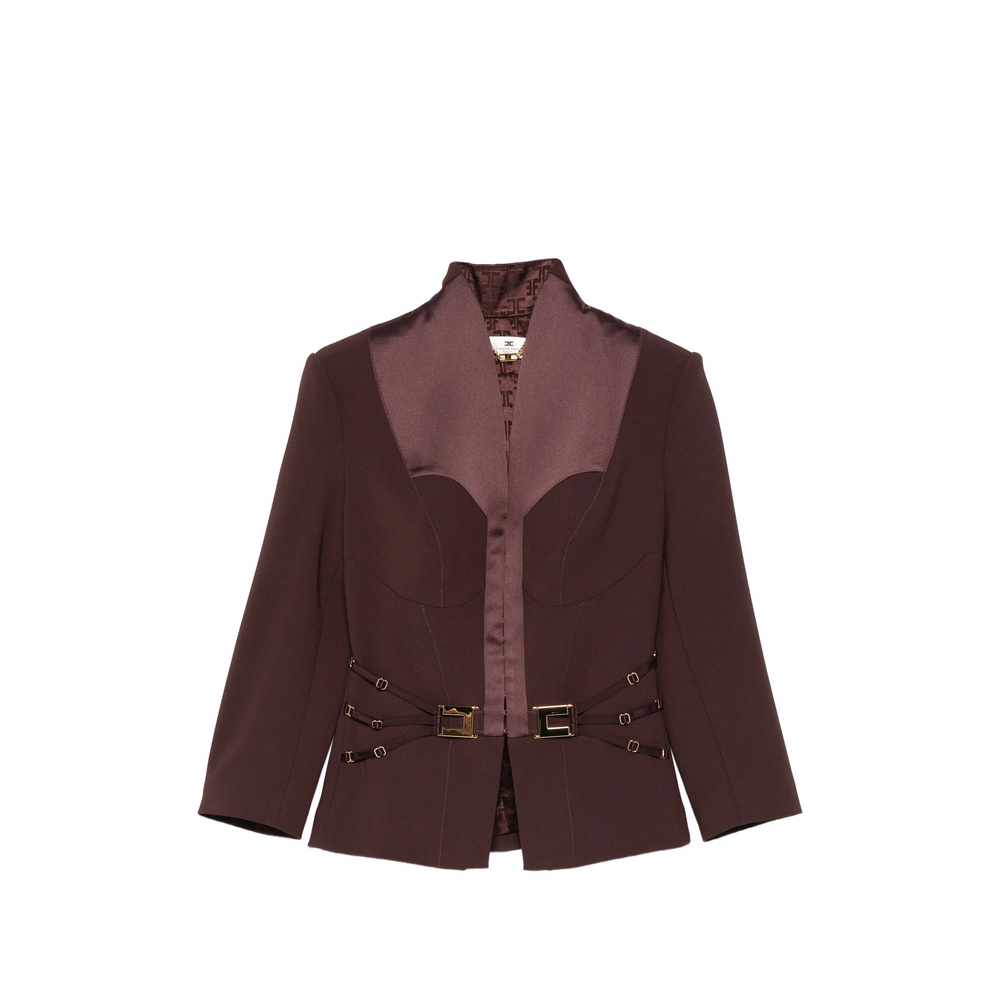 Elisabetta Franchi Buckle-detail Fitted Jacket