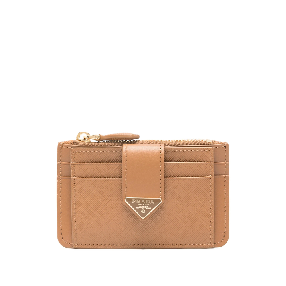 Prada Saffiano And Smooth Leather Card Holder