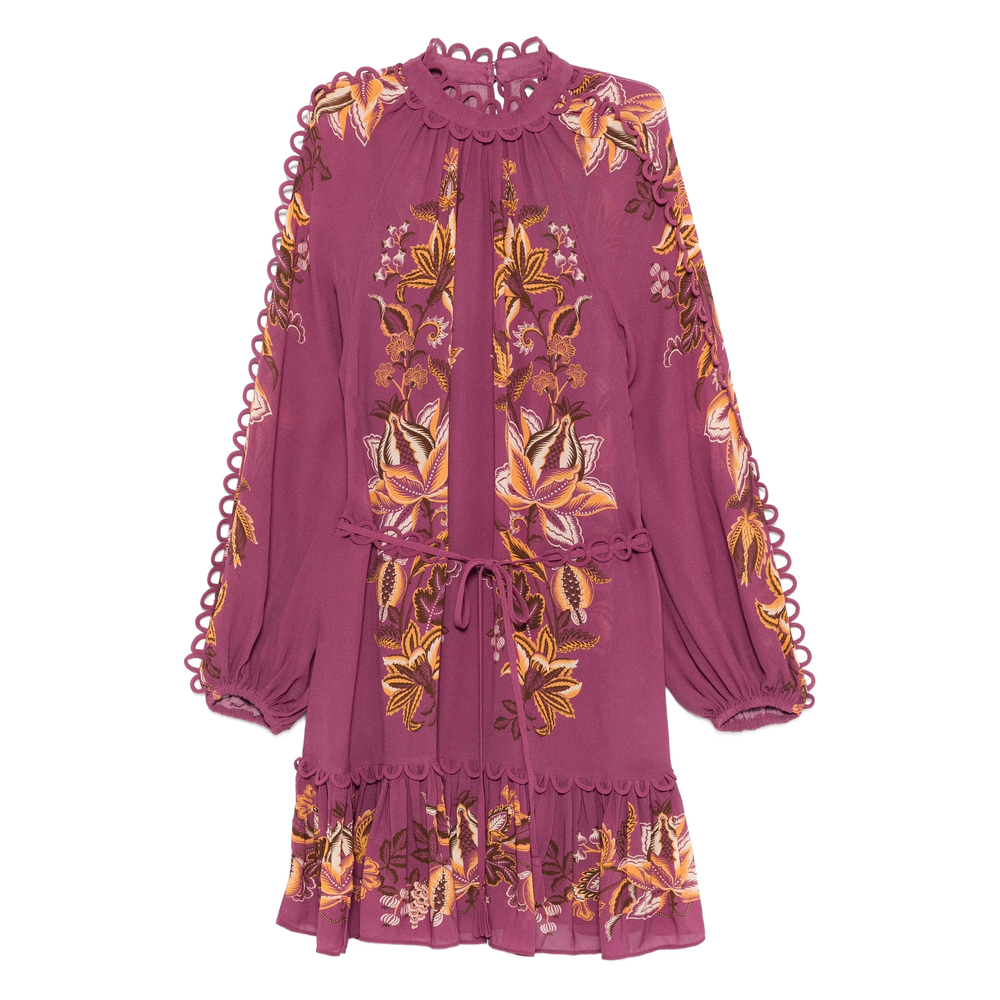 Farm Rio Ruffled Floral Mini Dress