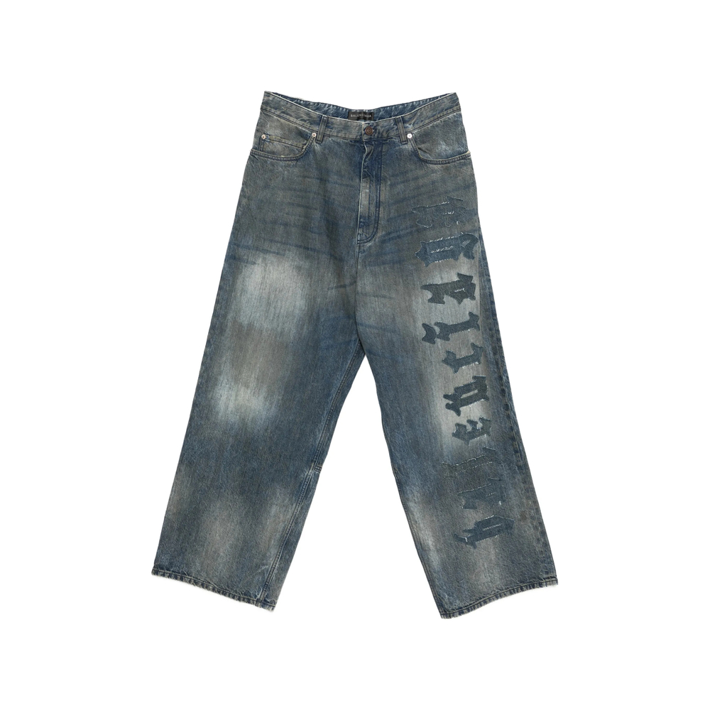 Balenciaga Faded-effect Wide-leg Jeans