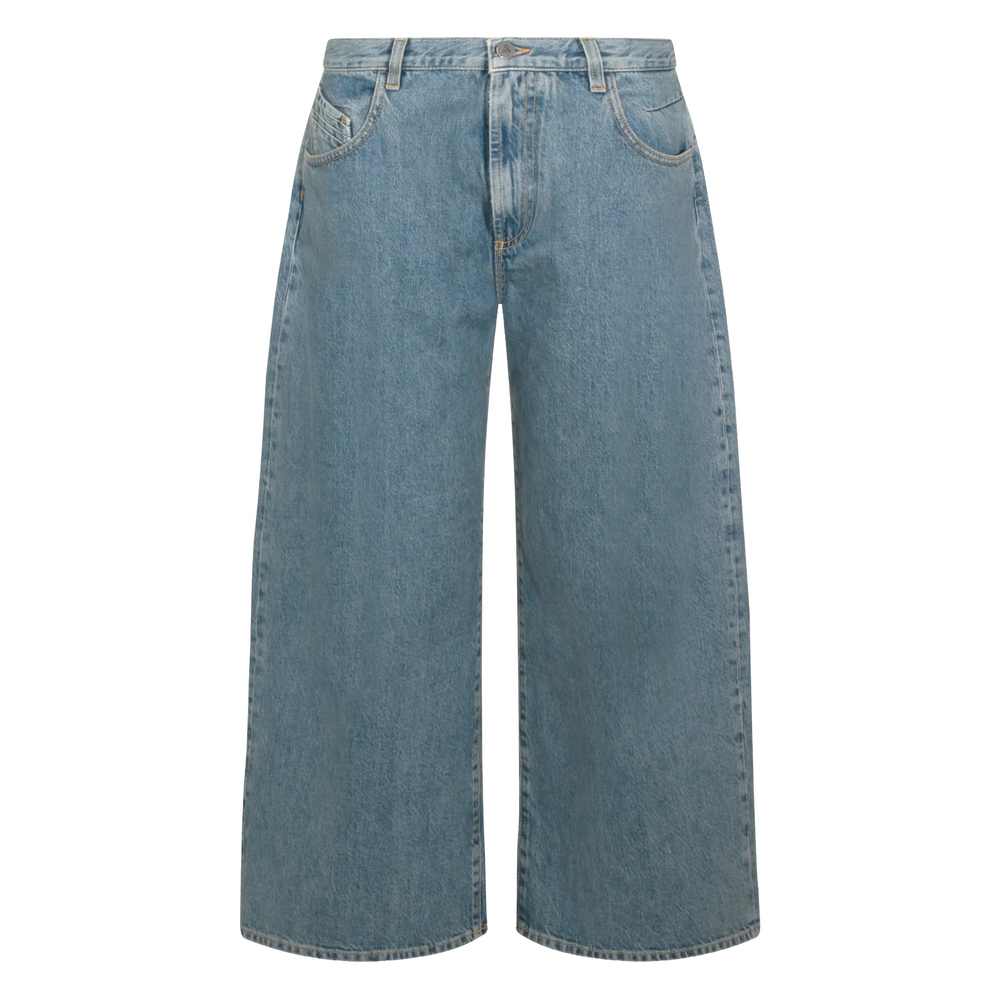 Attico Cropped Jeans In Blue