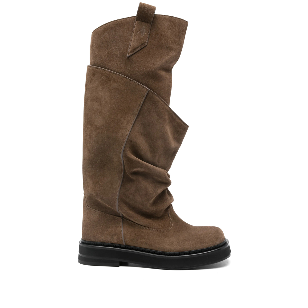 The Attico Robin Passeggiata Brown Combat Boots