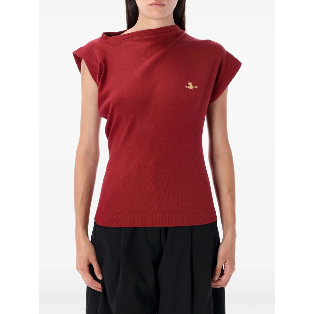 Vivienne Westwood Hebo Asymmetric-neck Ribbed Sweater