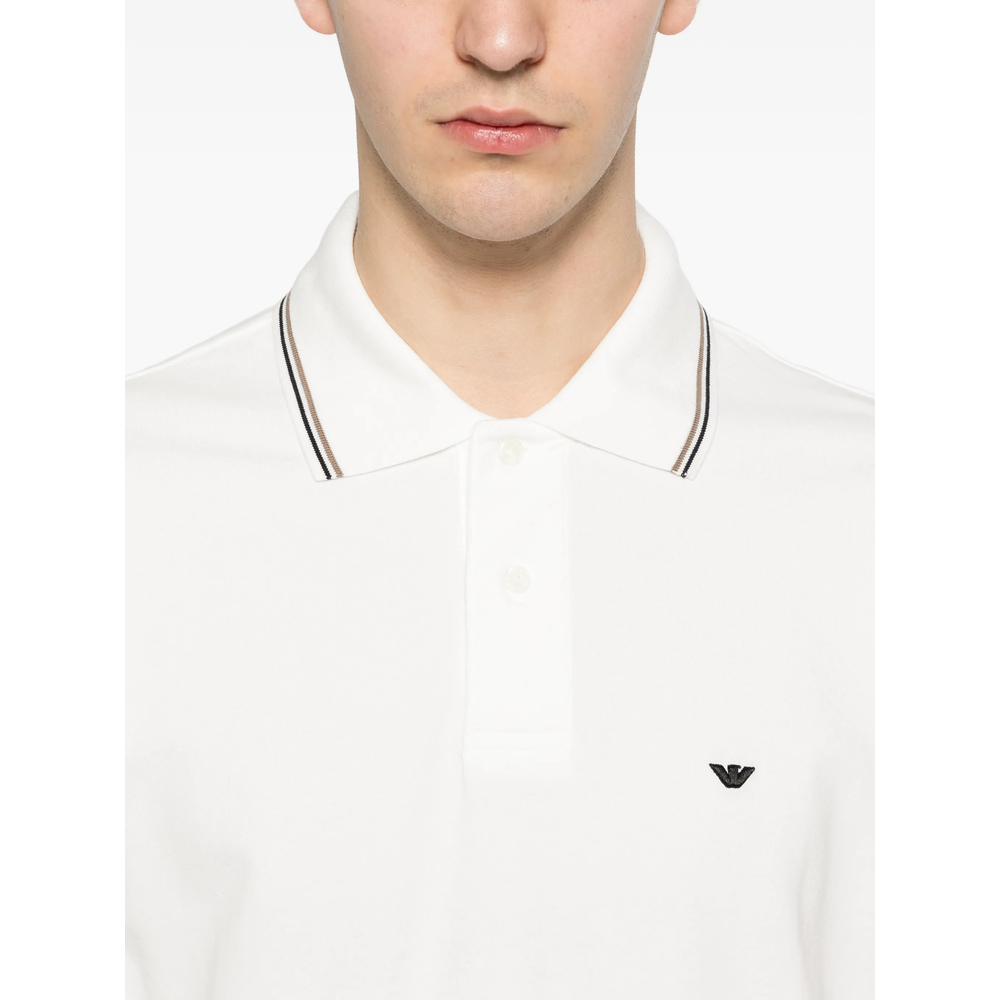 Emporio Armani Slim Fit Polo In Stretch Cotton Pique