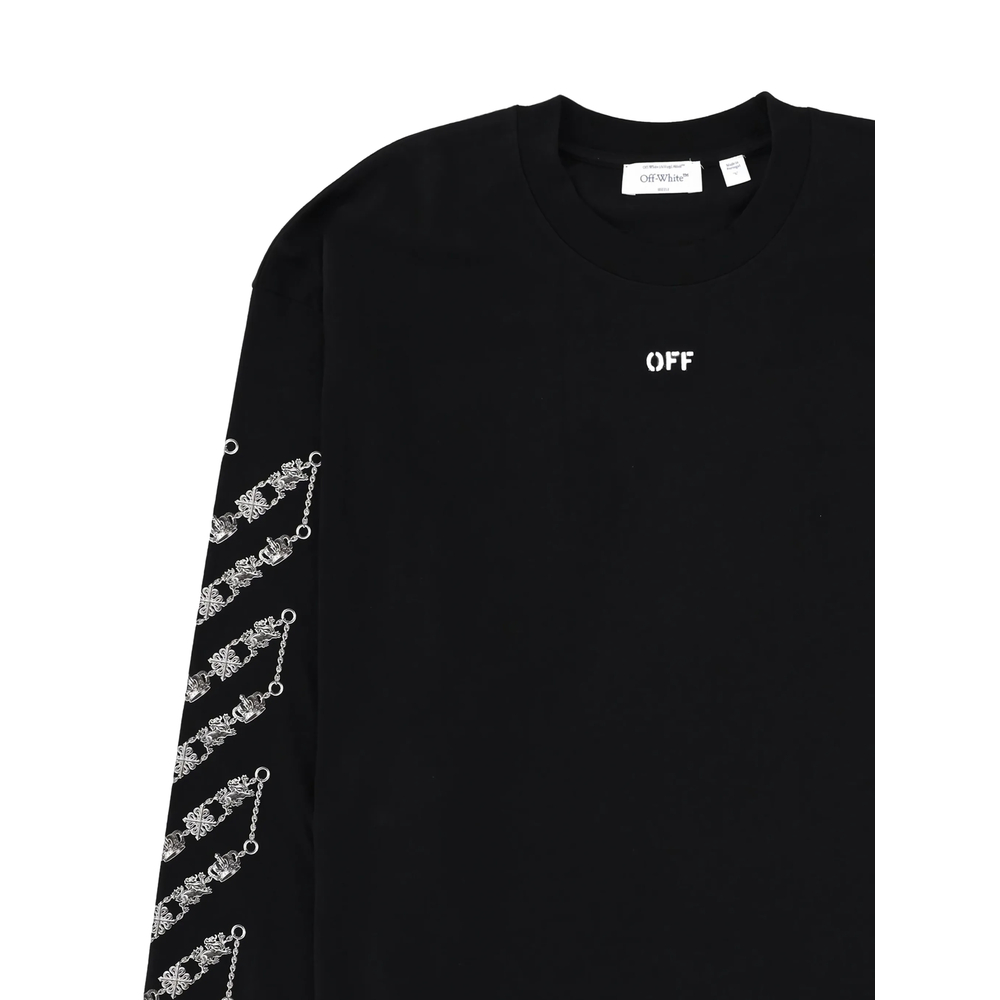 Off-White Long-Sleeve Graphic T-Shirt