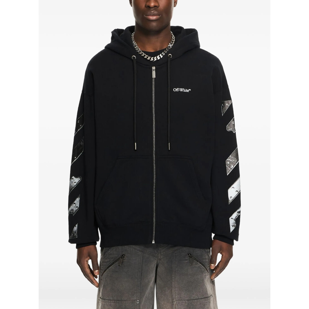 Off-white Metal Arrow Zip-up Hoodie