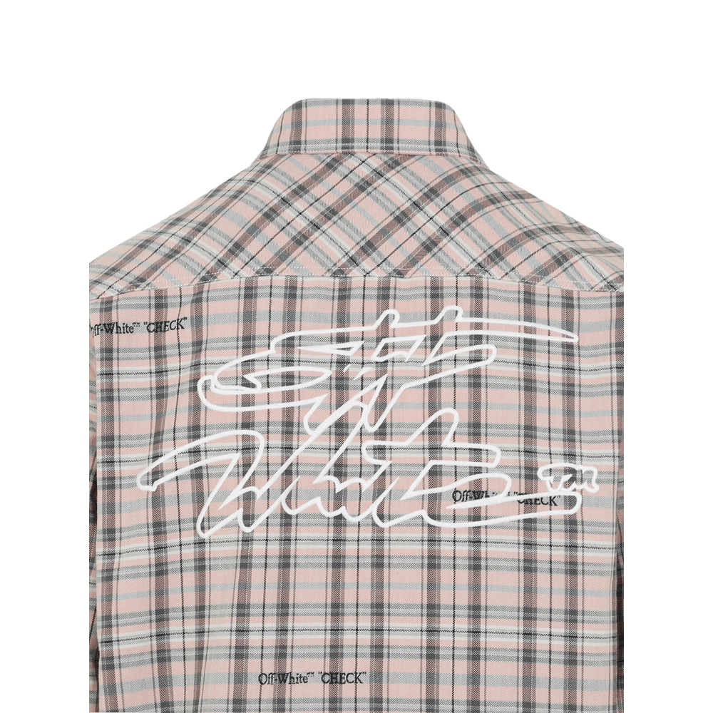 Off-White Checked Flannel Shirt
