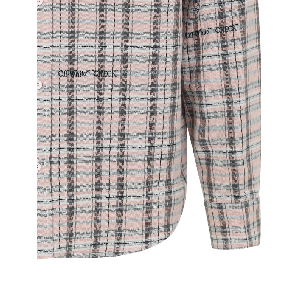 Off-White Checked Flannel Shirt