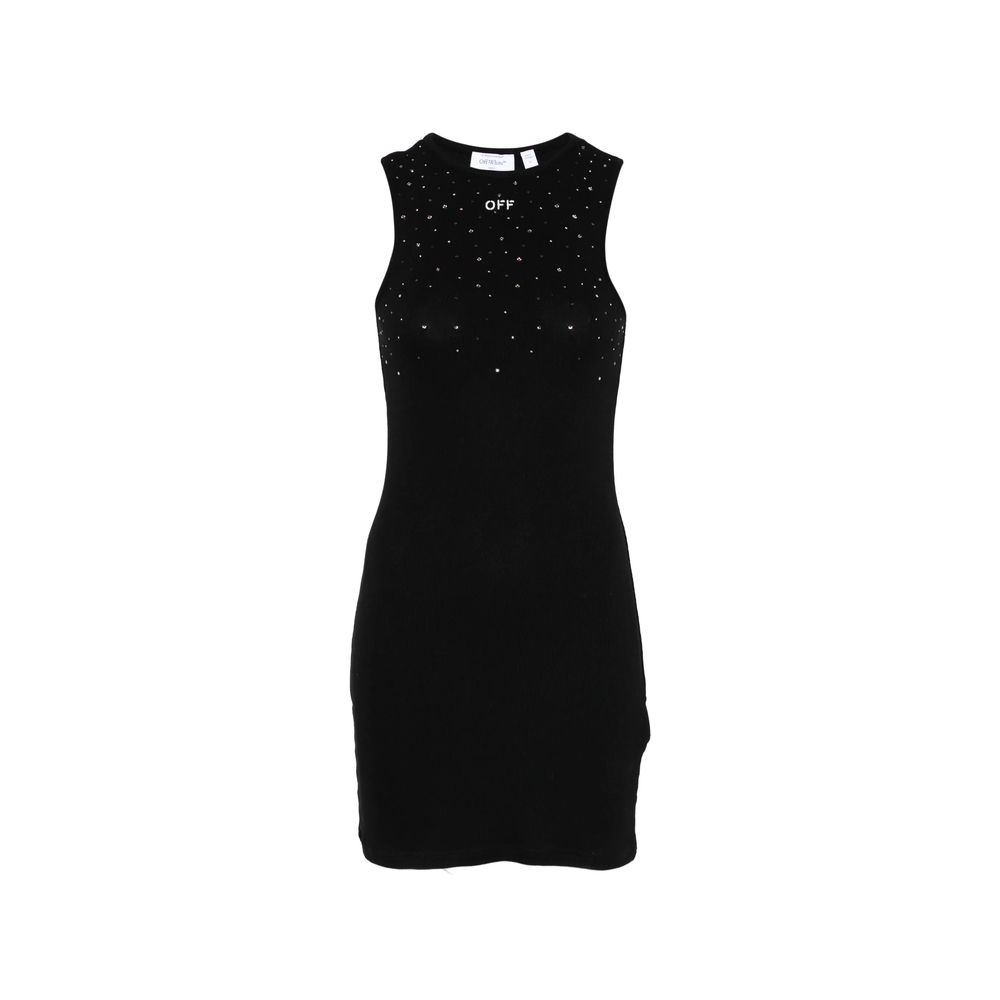 Off-white X Swarovski Ribbed Rowing Dress
