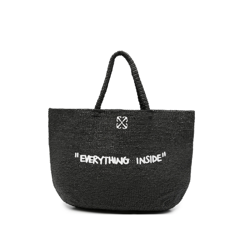 Off-white Jitney Arrows-motif Woven Tote Bag