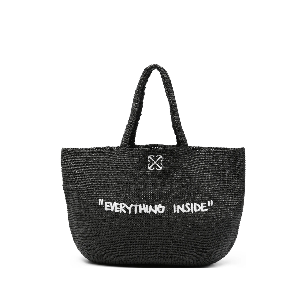 Off-white Jitney Woven-design Tote Bag