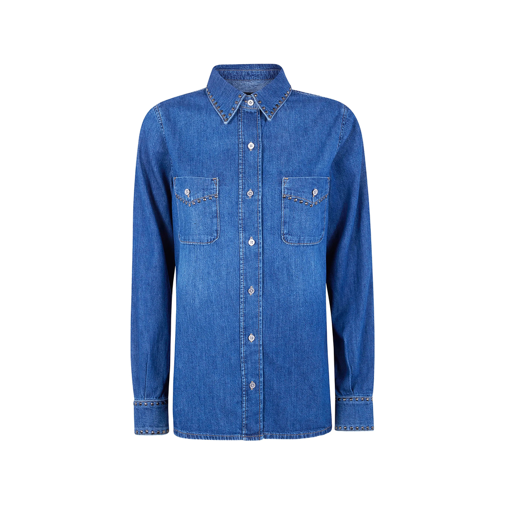 7 For All Mankind Studded Denim Shirt