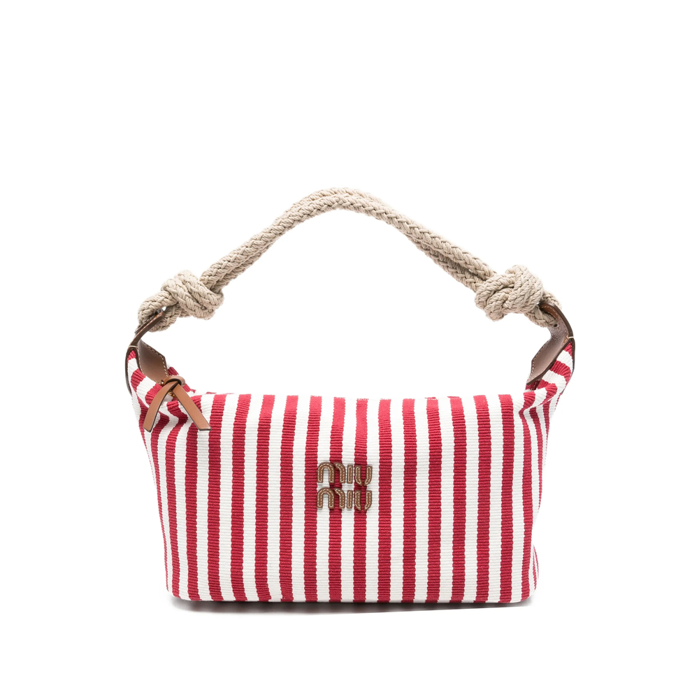 Miu Miu Striped Rope-handle Shoulder Bag