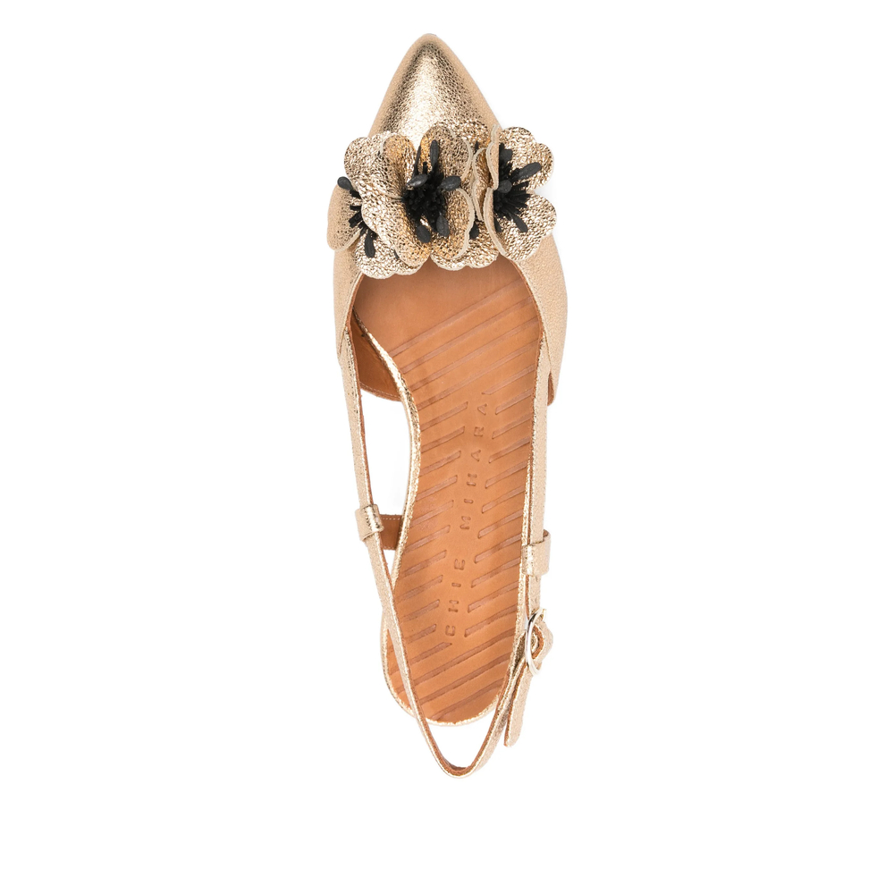 Flower Heeled Pumps