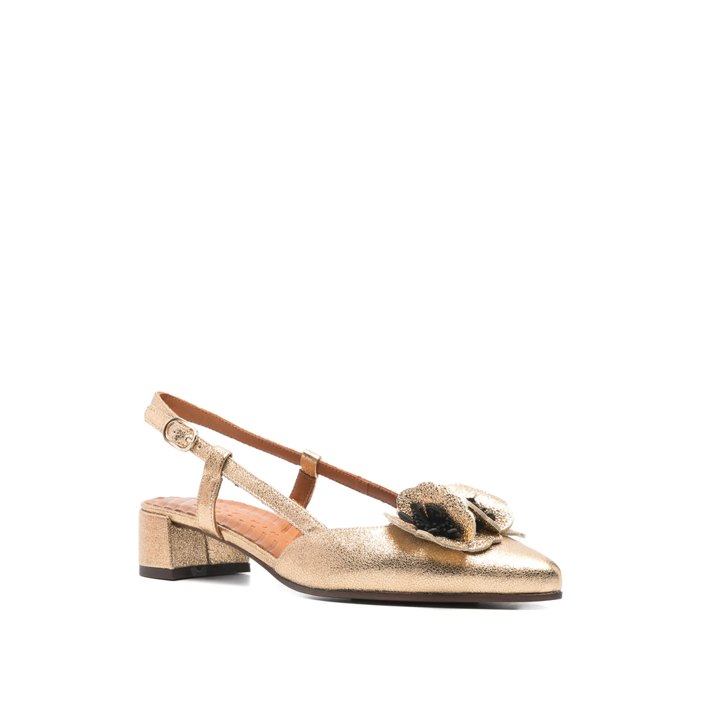 Flower Heeled Pumps